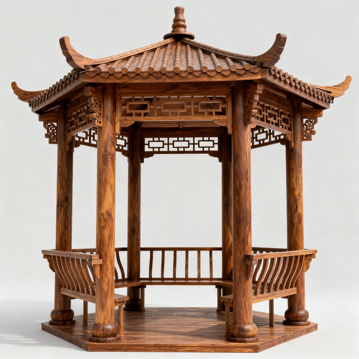 辽宁中式风格防腐木凉亭,实木凉亭,木亭